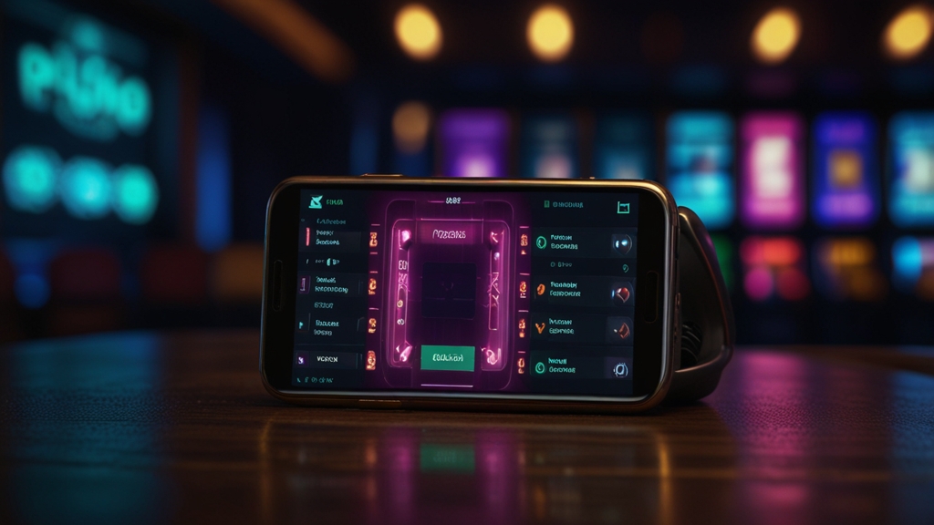 Instellingen en permissies op een smartphone in een donkere casino-omgeving