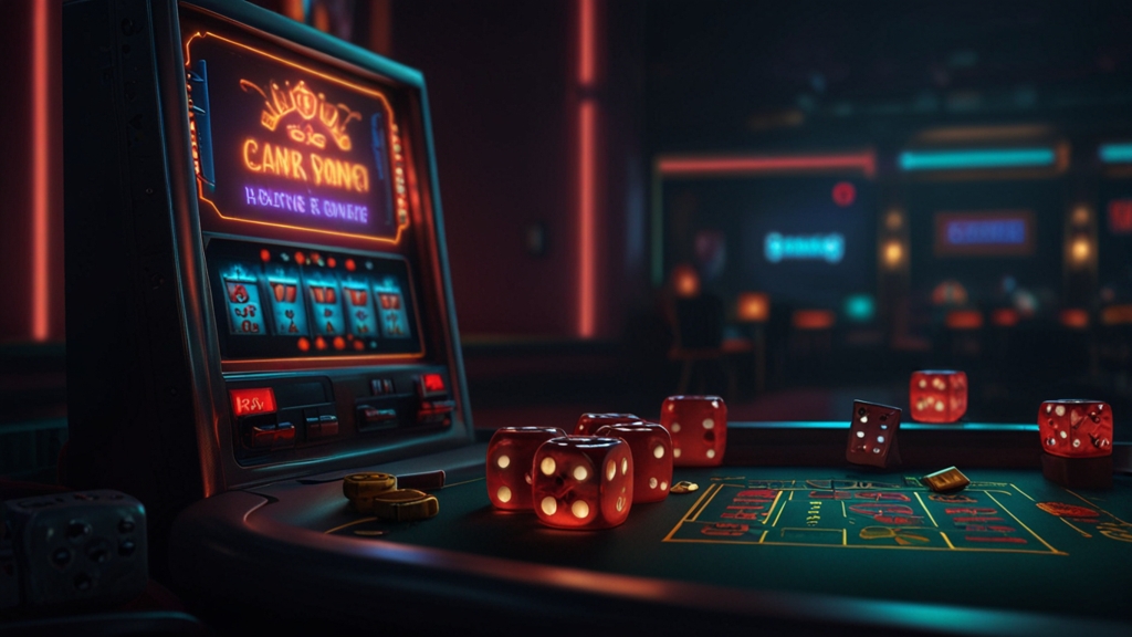 Telefoon met installatiefout en probleemoplossing in een donkere casino-sfeer